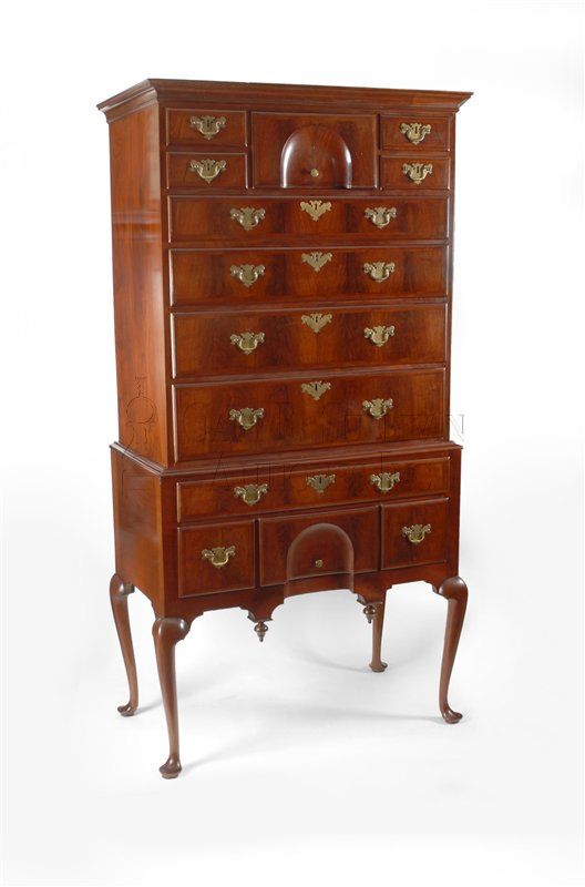 Queen Anne walnut highboy (Boston, Mass)