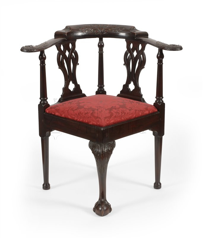 Chippendale corner chair (Boston, MA)