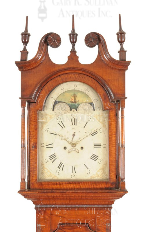 Chester County Tiger Maple Tall Clock (Rockville, PA)